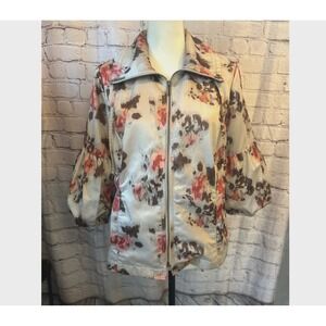Tribal Size‎ 10 Women's Polyester Balloon Sleeve Floral Print Jacket
